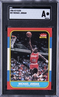 1986/87 Fleer #57 Michael Jordan Rookie Card - SGC Authentic